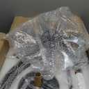 ZMISHIBO 19.7" Ceiling Fans with Lights, Low Profile Ceiling Fan and Remote, Flush Mount Ceiling Fans, Stepless Dimmable LED Light, Black Fixtures for Bedroom, Living Room