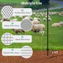 Metal Fence Posts Heavy Duty U-Post Stakes for Wire Fencing, 7 FT Black