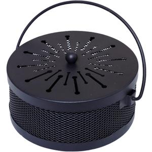 BO SHER 1 Portable Mosquito Coil Holder, Mosquito Incense Box Sandalwood Holder with Handle, Fireproof Incense Burner for Home Black
