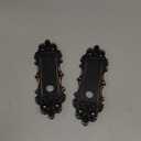 Mortise Lock Door Knob Plate for Interior Doors 2 Pack Antique Oil Rubbed Bronze Door Lock Cover Handle Vintage Old Style Door Knob Conversion Kit