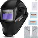 Welding Helmet Auto Darkening,Welding Hood Solar Powered 3.66 * 1.69",Mask With 2 Arc Sensors,Wide Shade 4/9-13 Suitable for TIG, MIG, MAG With Welding gloves M-001