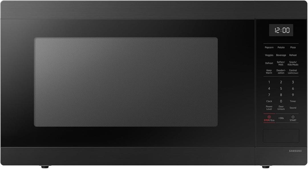 SAMSUNG 1.9 cu. ft. Countertop Microwave with Sensor Cooking, Matte Black Stainless Steel, MS19DG8500MTAA