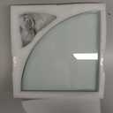 Glass Corner Shower Shelves, Tempered Floating Glass Shelves Wall Mount, Shower Caddy Organizer, Bathroom Corner Shelf with Zinc Alloy Brackets for Bathroom, Kitchen, Living Room, 9.8" x 9.8", 2 Pack