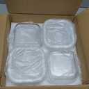 16oz Square Glass Food Storage Containers With Lids, 2 Cup Square Glass Food Containers With Lids, BPA free Small Meal Prep Bowls for leftovers, Dishwasher, Freezer Safe (8Pack)