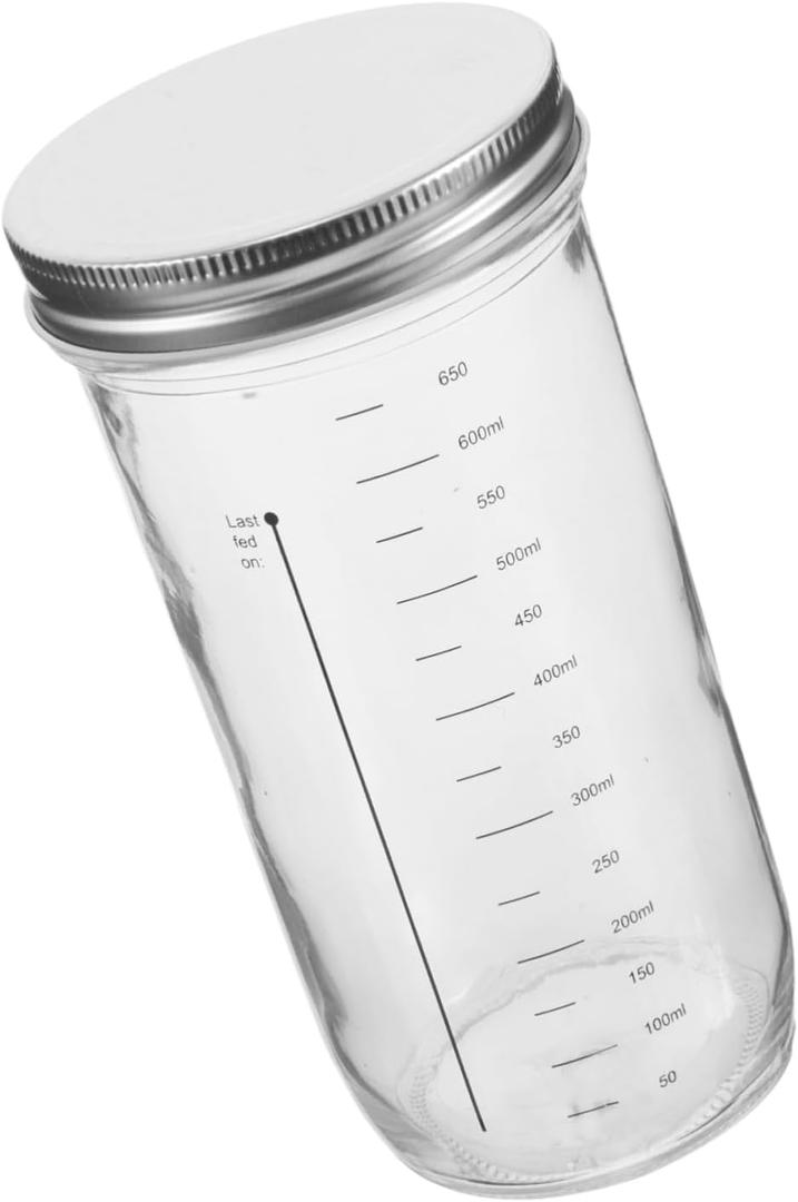 Healifty Airtight Glass Fermentation Jar with Lid for Chili Sauce Jam Storage Versatile Kitchen Container with Transparent Window Easy Clean Design for Home Chefs