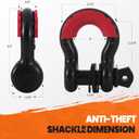 4" x20' Complete Off-Road Recovery Kit - 45,000 lb Tow Strap with D-Ring Shackles (2pcs)& Storage Bag for Truck, Jeep, SUV & 4x4 Vehicle Emergency-Orange