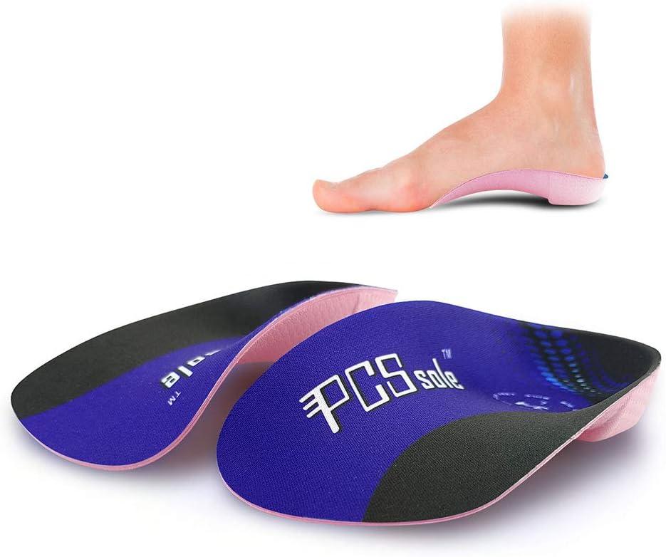 PCSsoles 3/4 Orthotics Shoe Insoles High Arch Supports Shoe Insoles for Plantar Fasciitis, Flat Feet, Over-Pronation, Relief Heel Spur Pain (Men6.5-8.5/Women7.5-9.5, Purple)