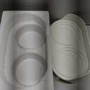 Elevated Ceramic Dog Bowl Set - Double Dog Feeding Bowls with Stand Splash Proof - Raised Dishes for Food and Water - Ideal for Small to Medium Dogs - 2 x 850 ml - 28.74 oz (White)