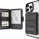 Pelican MagSafe Wallet for iPhone - Heavy Duty MIL-STD Snap-On Phone Magnetic Wallet and Phone Card Holder - Detachable and Slim Hard Case for iPhone 17 Pro Max /16 Pro Max/15/14/13/12 Series - Black