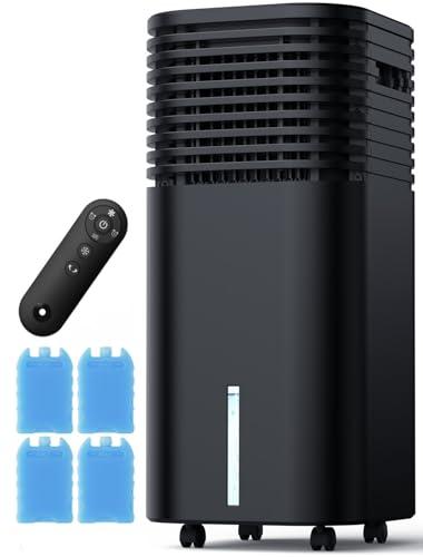 FANCOLE Windowless Portable Air Conditioners with 4Modes & 3Speeds, 15H Timer for Smart Auto-off, 2Gal Tank for 20H Cooling, Evaporative Air Cooler 17 FT Remote, 120° Swing Swamp Cooler No Hose Needed