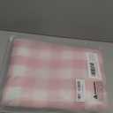 JIALE Gingham Tablecloth Rectangle Cotton Linen Fabric Checkered Table Cloth with Tassel Washable Wrinkle Free Buffalo Plaid Table Cover for Birthday Party Picnic Outdoor, Pink, 55x75