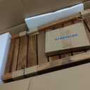 AquaTeak The Original 36" Spa Teak Shower Bench - Shower Stool with Storage Shelf for Bathroom - Durable Water Resistant Shower Chair - Shaving Foot Rest - Indoor & Outdoor Use