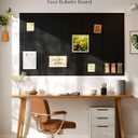 Bumusty Large Cork Board 48" x 36" Alternative - 12 Pack Felt Wall Tiles with 70 Safe Removable Adhesive Tabs, 30 Pushpins, Cork Boards for Walls Pin Board Bulletin Board Office Decor (Black)