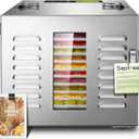 Commercial 10 Trays food dehydrator machine for jerky and herbs, Usable Area up to 17ft and 195 Temperature, 1000W Detachable Stainless Steel Dryer,for Meat, Fruit, mushrooms,beef,Pet Food