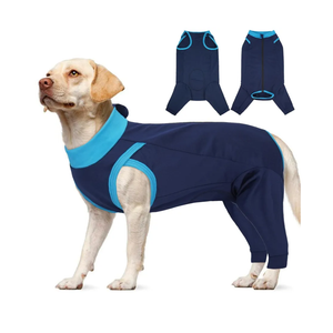 T'CHAQUE Dog Recovery Suit for Dogs After Surgery, Dog Onesie for Surgery Female Male, Anti Licking Rear Leg Sleeve,Bodysuit for Abdominal Wounds Skin Disease,Substitute E-Collar & Cone,Navy Blue, XL
