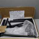 Tilt-Swivel Dual Desktop Bed Side Table Tray with Wheels, Adjustable Height Laptop Over Bed Table, Folding Lightweight Hospital Bed Table, Black