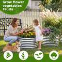 AHEONLAR 3PCS 2x2x2FT Galvanized Raised Garden Bed Kit Round Metal Flower Box Large Planter Raised Beds Outdoor Garden for Planting,Fruit,Herb Silver