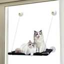 Cat Window Hammock Bed with Suction Cups  Foldable Window Perch & Shelves  Extra Large Bed for Indoor Cats, Holds 2 Large Cats