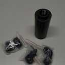 Universal 50MM 100 Micron Inline Fuel Filter with 6AN 8AN 10AN Adapter For Filtering Gasoline, Diesel, E85-Black