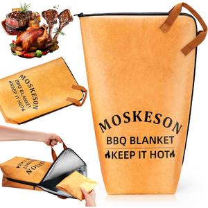 BBQ Blanket for Resting Meat: Smoker Insulated Meat Bag for Moisture Retention & Tender BBQ - Reusable Grilling Meat with Wide Mouth Design for Turkeys, Pork Shoulders, Briskets & Steaks Gift for Men