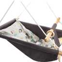 Baby Swing Outdoor Indoor for Infants to Toddlers, Portable Adjustable Baby Porch Swing with 5-Point Safety Belt, Kids Tree Hanging Chair Toys for Door Garden Backyard
