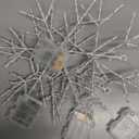 Tuanse 4 Pcs Christmas Silhouette Window Lights Christmas Snowflake Lights with Remote Control LED Lighted Snowflake Decorations Xmas for Window Wall (Warm White and White)