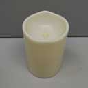 Homemory 6" x 9" Extra Large Outdoor Waterproof Candle with Auto 6-Hour Timer, No Remote, Ivory Plastic Made, Long Last for Half A Year