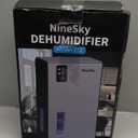 NineSky Dehumidifier,98 OZ Dehumidifiers for Home,(1100 sq.ft) Dehumidifiers for Basement Bathroom Bedroom with Auto Shut Off, Switchable 7 Colors Light(Gray)