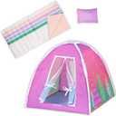 Glitter Girls  14-Inch Doll Accessories  Camping Set  Colorful Play Tent & Rainbow Sleeping Bag with Pillow  3+ Years Childrens Toys