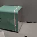 CUTIEWORLD Skincare Fridge with Dimmable LED Light Mirror, 4L Mini Fridge For Desktop, Travel or Cool & Heat, Makeup Fridge for Cosmetics, Skin Care and Food, Green