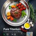 12" Titanium Pans for Cooking | Food-Grade Pure Titanium Frying Pan Pro with Lid & Spatula | PFAS/PFOA/PTFE Free Nonstick Cookware | Dishwasher & Oven Safe, Kitchen Induction Compatible
