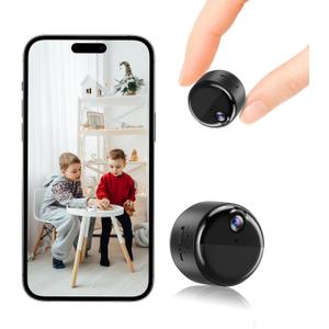 Hidden Camera,2K Mini Camera,Nanny Cam Hidden Camera,WiFi Spy Camera with Night Vision & Motion Detection,Wireless Indoor Security Camera for Pet/Baby/Nanny