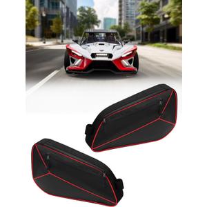 ZIDIYORUO Waterproof Side Storage Bags for Polaris Slingshot 2015-2023 Models | Dual Compartment Door Organizer with SBS Zippers, Special Fit for Polaris Slingshot SL S LE SLR GT Accessories (1 Pair)