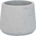5.31" W Round White Washed Fiberclay Patt Small Planter, Indoor Outdoor Modern Plant Pot for Plants Flowers Succulents Home Garden Decor