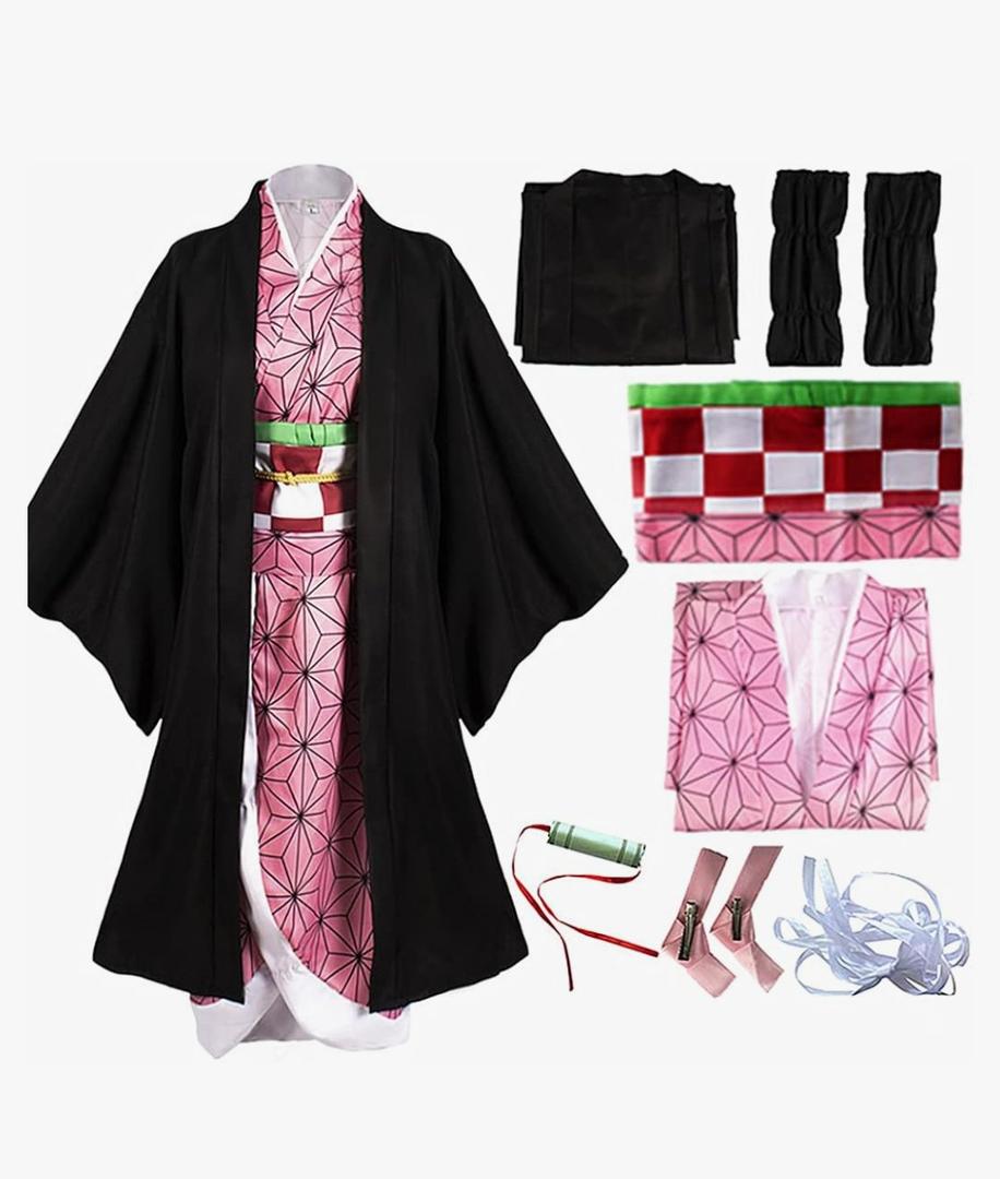 Anime Cosplay Costume Outfit Dress Suit Full Set with Hairwear and Mouthpiece Two Style Women 42R