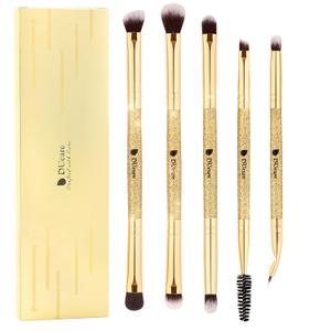 DUcare Eyeshadow Brushes Set Duo End Eye Makeup Brushes Eyeshadow Brush set 5Pcs Travel Concealer Eyebrow Eyelash Eye Liners Blending (D02)