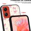 2 Pack Pink Bow Phone Case for Motorola Moto G Stylus Only for 5G 2024 6.7",Cute Kawaii Ribbon Bowknot Floral Flower Pattern Cases Aesthetic Design,TPU Bumper Protective Cover for Girls Women