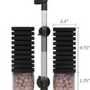 AQUANEAT Aquarium Air Powered Sponge Filter with Ceramic Media Balls, for Betta Fry Shrimp Fish Tank, with 2 Spare Sponges, up to 55Gal