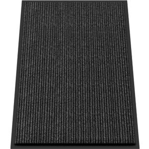 Kuyal Front Door Mat, 3'x4' Indoor Outdoor Entrance Mat, Commercial Floor Mats Inside Outside Entrance, Heavy Duty Durable Welcome, Rubber Backing Non Slip Outdoor Mats for Entryway,Black