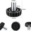2 x caution 16Pcs M8 Screw in Furniture Glide Leveling Foot Adjustable Feet Glide Leveler Furniture Legs