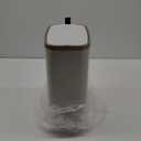 CEROELDA Small Bathroom Trash Can with Lid Soft Close-5L/1.3 Gal Slim Garbage Can-Metal Step Wastebasket-Rectangle Narrow Waste Bin for Office, Bedroom, Toilet, Live Room-White