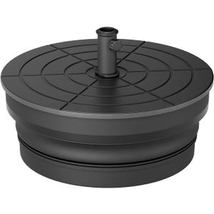 110lbs Outdoor Umbrella Base, Foldable Weighted Patio Umbrella Stands, HDPE Umbrella Base Suitable with 1.26''-1.89'' Pole Sizes, Heavy Duty Water Sand Base for Patio, Garden, Poolside