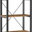 IRONCK Bookshelf 5-Tier Ladder Shelf 110 lbs or Shelf Vintage Industrial Style Bookcase for Home Decor, Office Decor