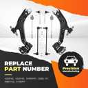 8pcs Front Lower Control Arms w/Ball Joint Compatible with CR-V 2015-2016 Suspension Kit Tie Rods Stabilizer Sway Bars K622943 K622942