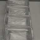 Chilled Condiment Tray Server with 5 Containers and Removable Compartments, Large Ice Chilled Condiment Organizer, Clear Garnish Serving Platter for Fruit, Salad, Food, Bar Accessories