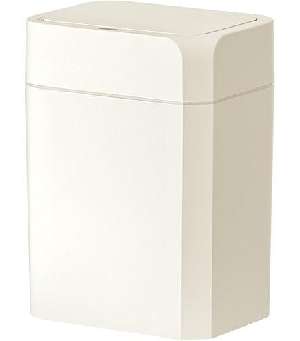 ELPHECO 3.5 Gallon Waterproof Motion Sensor Bedroom Trash Can with Lid Bathroom Accessories, Bathroom Decor Automatic Garbage Bin for Living Room Office, Beige