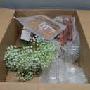 6 Sets Baptism Table Centerpiece Kit with Wood Cross, Mason Jar, Candles, Baby's Breath, Flax Rope, String Lights, Cross Cards and Accessories for Baptism First Communion Church Wedding