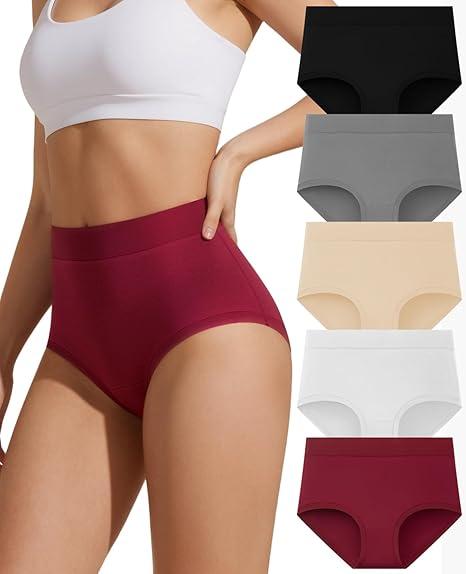 Cotton Hipster Panties Women: 6-Pack Soft Full Coverage Mid Rise Underwear for Everyday Comfort, Large