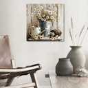 LAIART Farmhouse retro daisy wall decorative wall art rustic picture canvas printing, 20"L x 20"W
