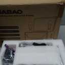 Portable Bluetooth Karaoke Speaker with 14.1 HD Screen, Wireless Screen Mirroring for iOS & Android, 2 Wireless Rechargeable Mics, AUX/USB/TF Card, Dynamic Lyric Display via Bluetooth, Ideal for Home